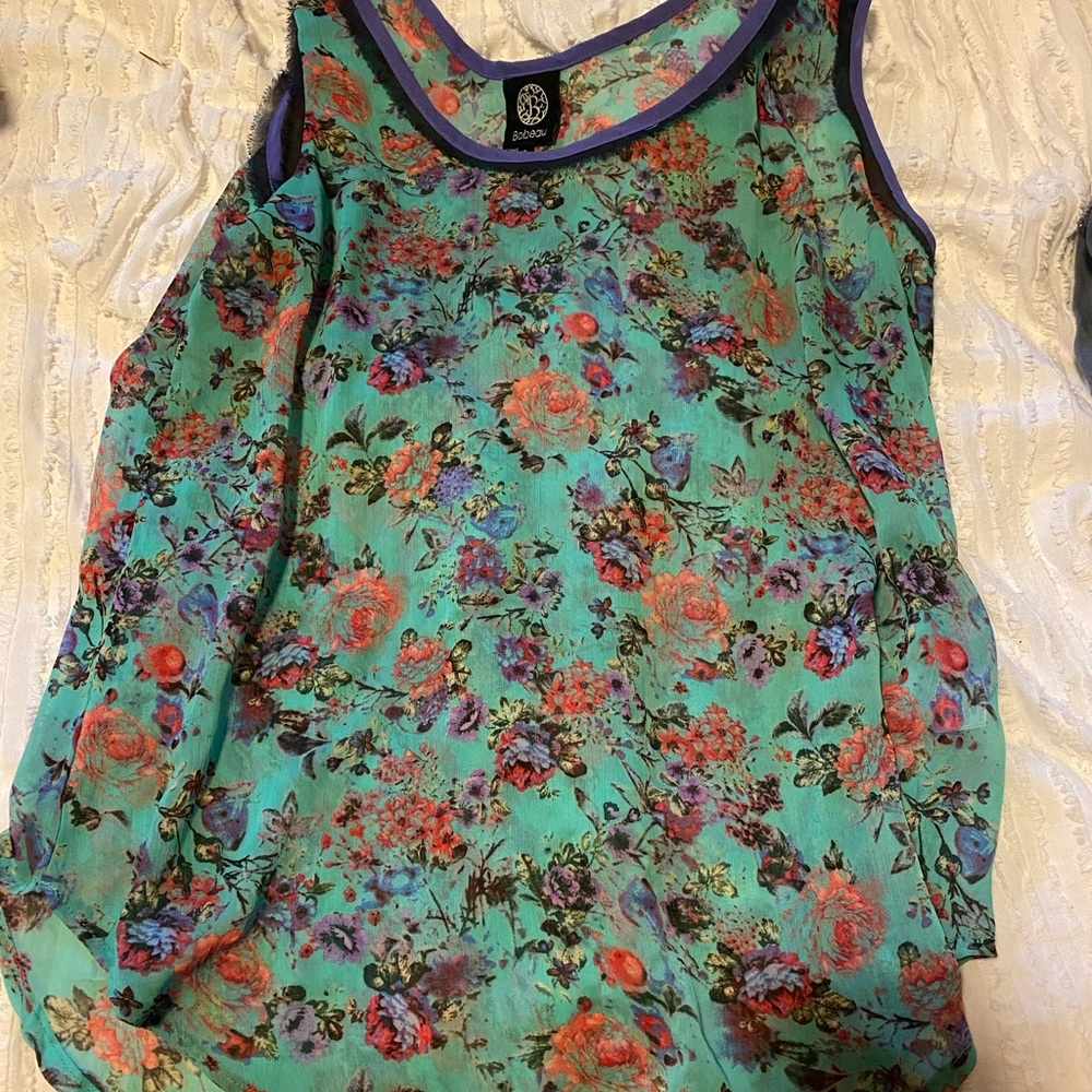 Bright teal tank
